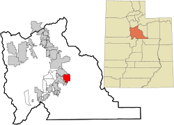 Utah County Utah incorporated and unincorporated areas Mapleton highlighted